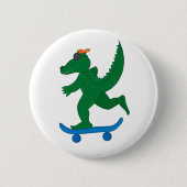 Skater Crocodile Button (Vorderseite)