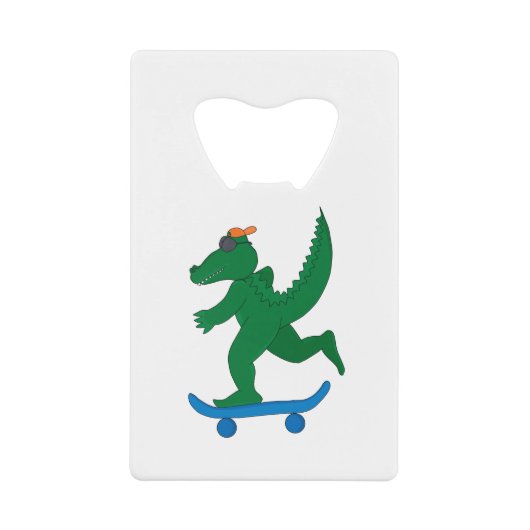 Skater Crocodile Geldbeutel Flaschenöffner (Vorderseite)