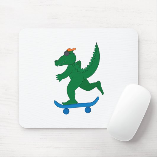 Skater Crocodile Mousepad (Mit Mouse)