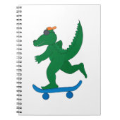 Skater Crocodile Notizblock (Vorderseite)