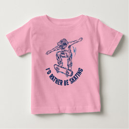 Skater, der mitten in der Luft fährt, statt Skaten Baby T-shirt