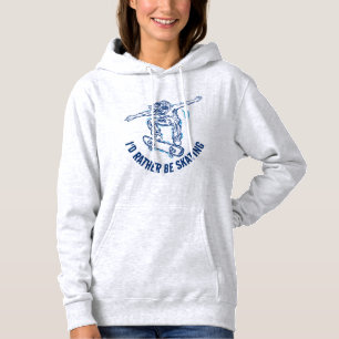 Skater, der mitten in der Luft fährt, statt Skaten Hoodie