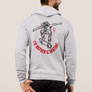 Skater, der mitten in der Luft fährt, statt Skaten Hoodie