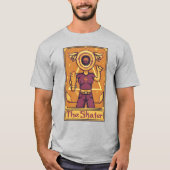 Skater der Pixel-Tarot-Karte T-Shirt (Vorderseite)