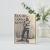 Skater, die zu den Skaten… gehen Postkarte (Stehend Vorderseite)