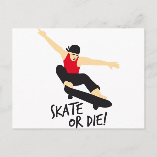 Skater E 3c Postkarte (Vorderseite)