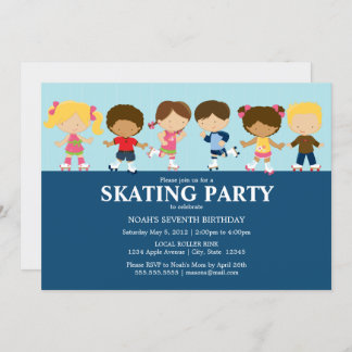 Skater| Einladung zur Blue Birthday Party