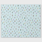 Skater Eiszeit Auf dem Skaten Bahnhofssee Geschenkpapier (Flach)