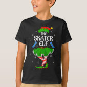 Skater Elf Christmas Family Girls Women Elf Squad T-Shirt (Vorderseite)