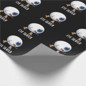 Skater Funny Ice Skaten Pun Dark BG Geschenkpapier (Ecke)