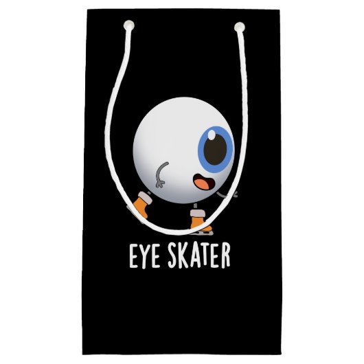 Skater Funny Ice Skaten Pun Dark BG Kleine Geschenktüte (Vorderseite)