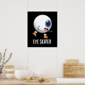 Skater Funny Ice Skaten Pun Dark BG Poster (Küche)