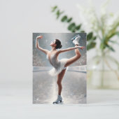 Skater für weibliche Abbildung Postkarte (Stehend Vorderseite)