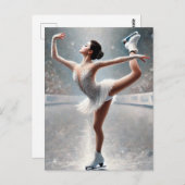 Skater für weibliche Abbildung Postkarte (Vorne/Hinten)