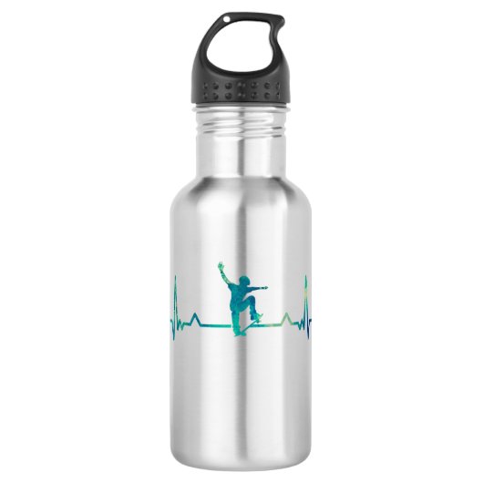 Skater-Geschenk Skateboard Edelstahlflasche (Vorderseite)
