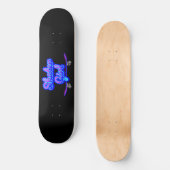 Skater Girl Blue Mauve Graffiti Skateboard (Vorderseite)