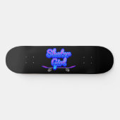 Skater Girl Blue Mauve Graffiti Skateboard (Horizontal)
