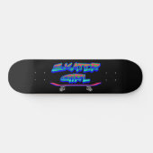 Skater Girl Blue Pink Graffiti Skateboard (Horizontal)