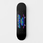 Skater Girl Blue Pink Graffiti Skateboard (Vorderseite)