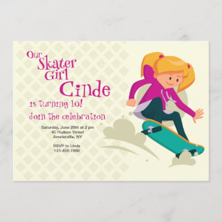 Skater Girl Einladung