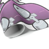 Skater Girl Fun Pink Helmet Skateboard Geschenkpapier (Rolleneckpunkt)