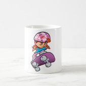 Skater Girl Fun Pink Helmet Skateboard Kaffeetasse