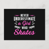 Skater Girl Girls Sk8 Skaten Skateboard Geschenk I Postkarte (Vorderseite)