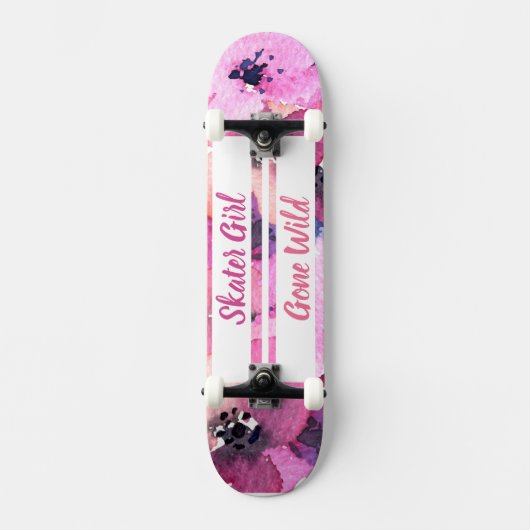 Skater Girl Gone Wild Skateboard (Vorderseite)