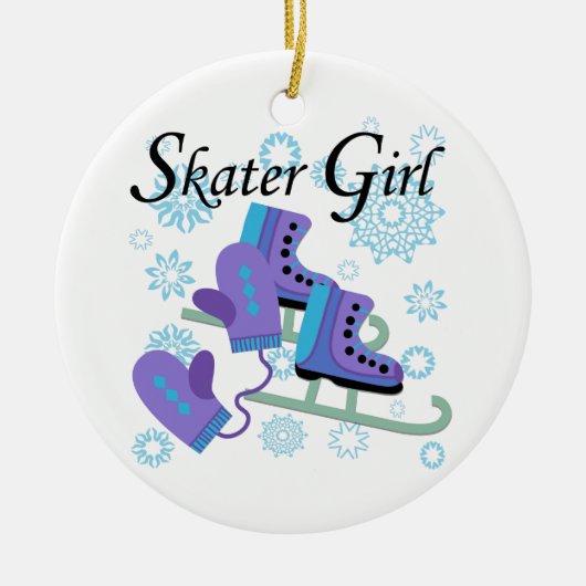 Skater Girl Keramikornament (Vorne)