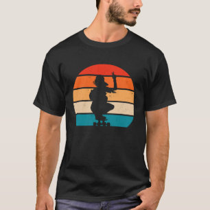 Skater Girl Peace Retro Vintag Skateboard Skatebo T-Shirt