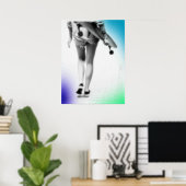 Skater Girl Pop Art Poster (Heimbüro)
