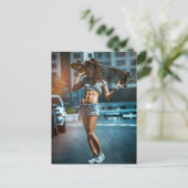 Skater Girl Postkarte (Stehend Vorderseite)