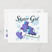 Skater Girl Postkarte (Vorne/Hinten)