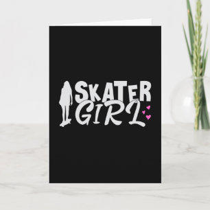 Skater Girl Sk8 Skateboard Skaten Skate Geschenk e Karte