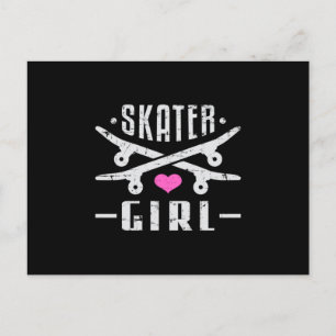 Skater Girl Skateboard Skaten Sk8 Skate Geschenk I Postkarte
