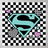 Skater Girl Supergirl Herz S Schild (Vorne)