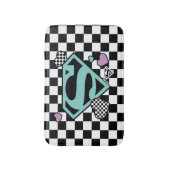 Skater Girl Supergirl Herz S Schild Badematte (Vorderseite Vertikal)