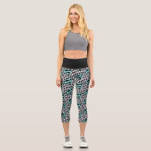 Skater Girl Supergirl Herz S Schild Capri Leggings (Vorderseite)