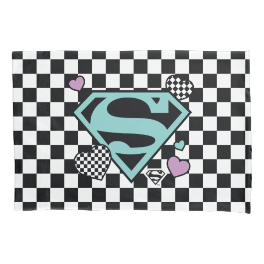 Skater Girl Supergirl Herz S Schild Kissenbezug (Vorderseite)