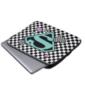 Skater Girl Supergirl Herz S Schild Laptopschutzhülle (Vorne Knopf)
