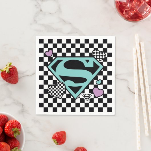 Skater Girl Supergirl Herz S Schild Serviette (Beispiel)