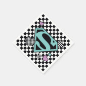 Skater Girl Supergirl Herz S Schild Serviette (Ecke)