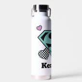 Skater Girl Supergirl Herz S Schild Trinkflasche (Vorne)