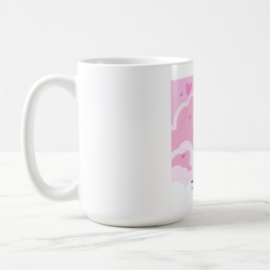 Skater Girl Vibes - Pastellästhetische Collage Kaffeetasse (Links)