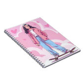 Skater Girl Vibes - Pastellästhetische Collage Notizblock (Rechte Seite)