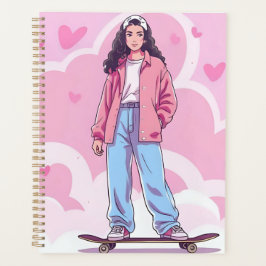 Skater Girl Vibes - Pastellästhetische Collage Planer