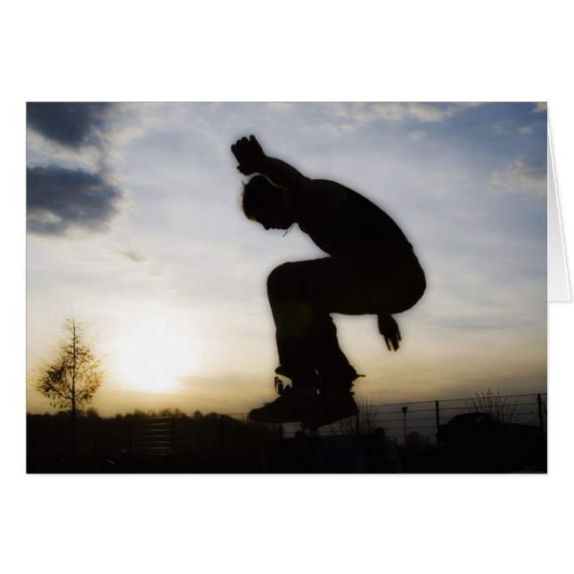 Skater Grusskarte (Vorderseite (Horizontal))