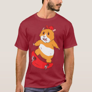 Skater Hamster Funny Skateboarder Skaten Cool T-Shirt