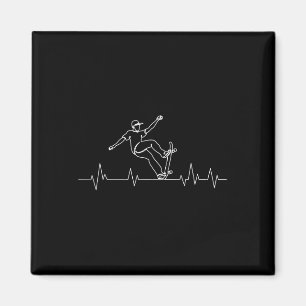 Skater Herzschlag Skateboard Stunt Geschenk Kinder Magnet