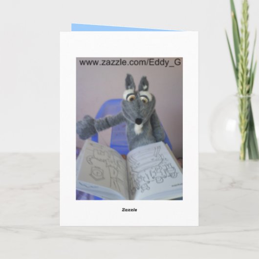 Skater Hündchen Karte (Rückseite)